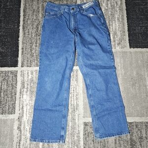 Carhartt Jeans Mens 32x28 Blue Denim Relaxed Fit Pants Work Wear Outdoors Casual
